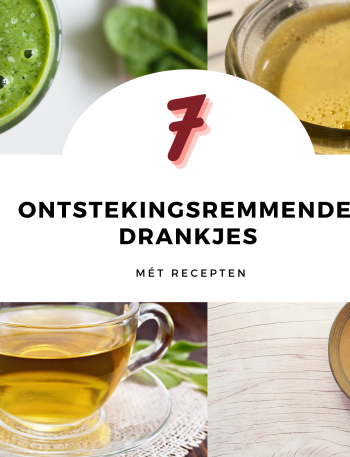 Fotocollage met ontstekingsremmende drankjes