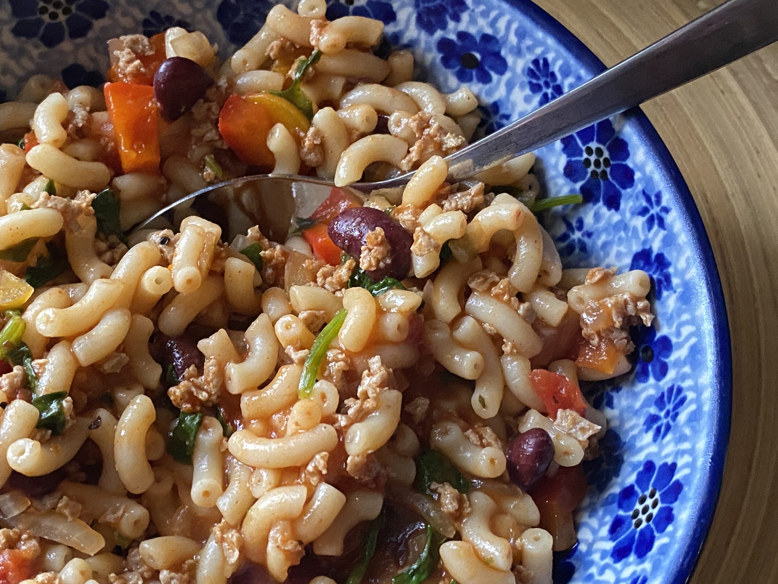 Macaroni met een Mexicaans tintje