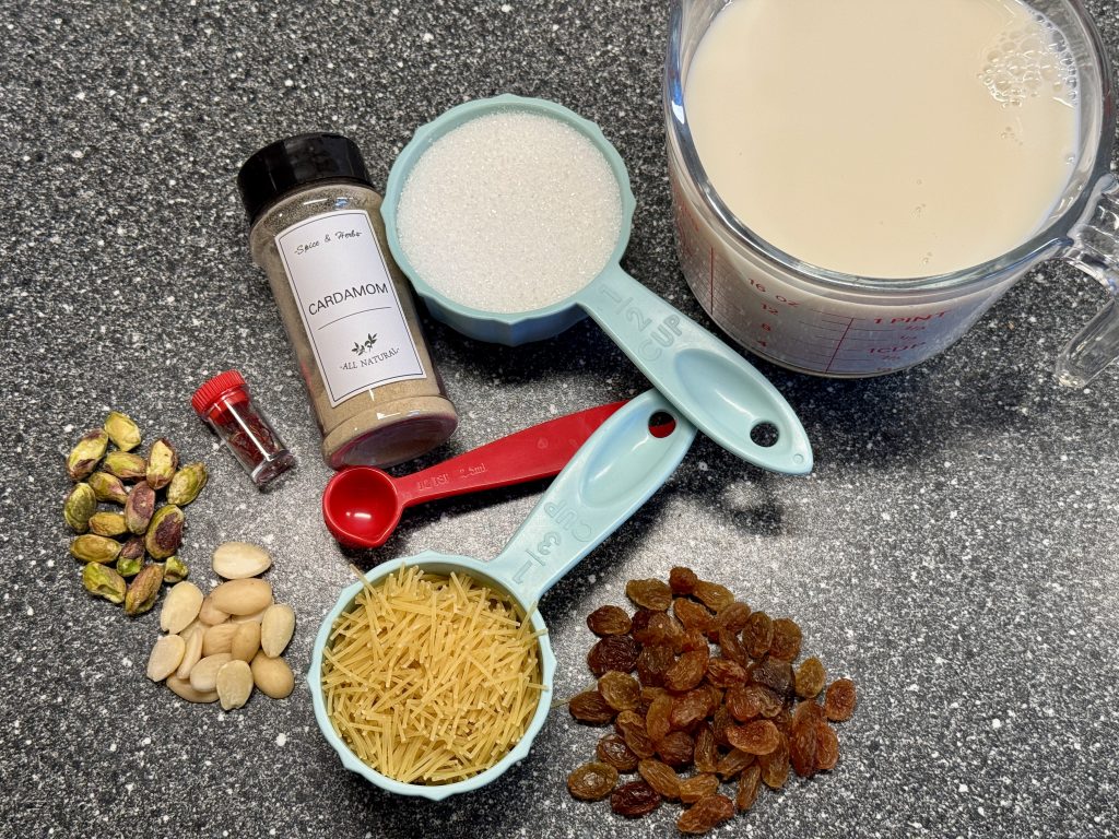 ingrediënten voor seviyan kheer